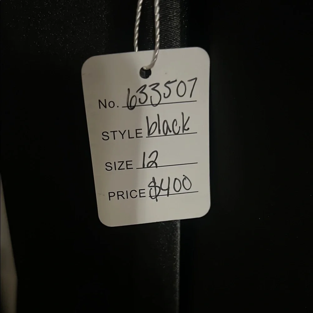 Night Moves Prom Collection Black Ruched Backless Gown - Picture 9 of 10